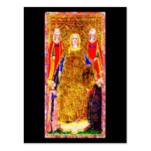 Postkarte-Vintages Weissagung-Tarot 9