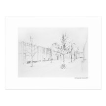 Postkarte Zeichnung Bleistift Hannover Landschaft