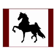 Postkarten - Amerikaner Saddlebred Silhoutte
