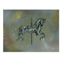 Postkarten - KarussellZebra