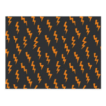 Postkarten-orange Blitz-Bolzen! horizontal