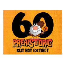 Prähistorische 60. Geburtstags-Postkarten-Einladun