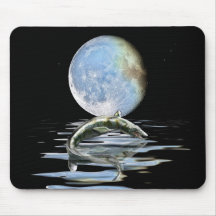 Prähistorischer MOSASAUR u. MOND Dinosaurier-Liebh Mousepads