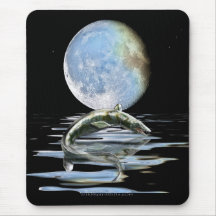 Prähistorisches MOSASAUR u. MOND Geschenk-Strecke Mousepad