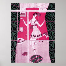 Prallplatten-Mädchen-Tanzen Plakat