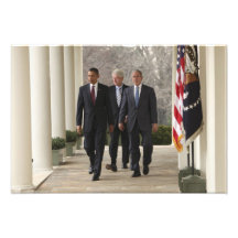 Präsident Barack Obama und ehemalige Präsidenten Foto Druck