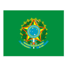 Präsident Of Flagge Brasiliens, Brasilien Postkarte