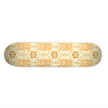 Pretty Floral Scroll Pattern Skateboard Deck