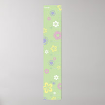 Pretty Flowers Growth Chart Print