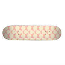 Pretty pink butterflies skate board