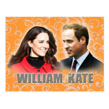 Prinz William u. Kate Middleton Postkarte