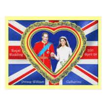Prinz William und königliche Hochzeit Catherine Postkarten