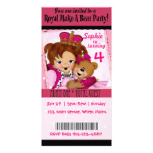 Prinzessin Make A Bear Party Bildkarte