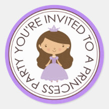 Prinzessin Party Matching Envelope Stickers