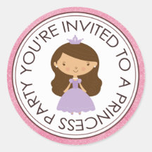 Prinzessin Party Matching Envelope Stickers