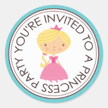 Prinzessin Party Matching Envelope Stickers