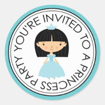 Prinzessin Party Matching Envelope Stickers