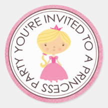 Prinzessin Party Matching Envelope Stickers