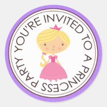 Prinzessin Party Matching Envelope Stickers