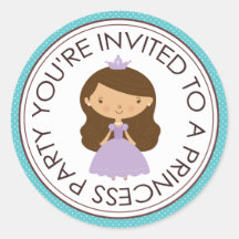 Prinzessin Party Matching Envelope Stickers