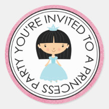 Prinzessin Party Matching Envelope Stickers