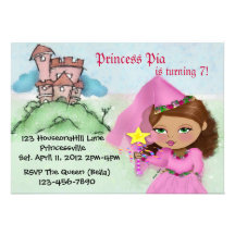 Prinzessin Party Personalisierte Einladungen