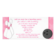 Prinzessin Pink Roll an über Bowlings-Geburtstags- Ankündigungen
