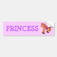 Prinzessin Pony Autosticker