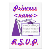Prinzessin Purple/lila Hut-erstes Geburtstags-Part Individuelle Ankündigungen
