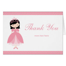 Prinzessin Thank You Card Karte
