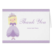 Prinzessin Thank You Card Karten