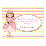 Prinzessin Thank You Cards Personalisierte Ankündigungskarte