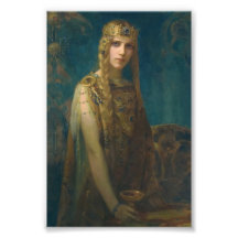 Prinzessin Wearing eine Krone Photodruck