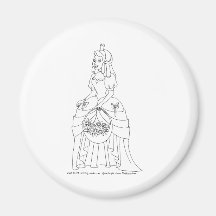 Prinzessin With Flowers Kühlschrankmagnet