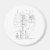 Prinzessin With Lantern Kühlschrankmagnet