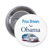 Prius Fahrer für Obama-Knopf Anstecknadelbuttons