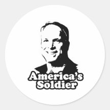 PRO-MCCAIN: AMERIKANISCHER SOLDAT RUNDE STICKER