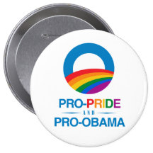 Pro-Stolz und Pro-Obama Buttons
