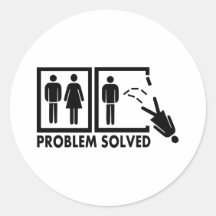 Problem gelöst - Frau Runde Aufkleber