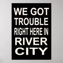 PROBLEM NACH RECHTS HIER IN DER FLUSS-STADT (52x75 Plakatdrucke