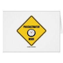 Procrastinator-Innere (Diamant-Warnzeichen-Uhr) Karte