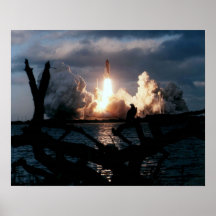 Produkteinführung der Raumfähre Atlantis (STS-74) Plakat