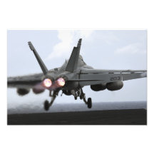 Produkteinführungen einer F/A-18E Superhornisse Kunst Foto