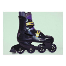 Profil des Inline-Skateschuhes Einladungskarte