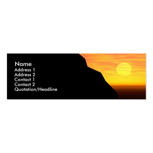 Profilecard: Sonnenuntergang/Sonnenaufgang Visitenkarten Vorlage
