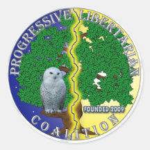 Progressiver liberalistischer Koalitions-Aufkleber