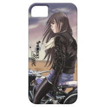 Projekt MUSE: Adalwolfa auf Fahrrad iPhone 5 Schutzhülle