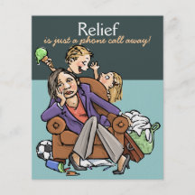 Promokarte der Helfer der Babysitting Kinderbetreu Flyerdruck