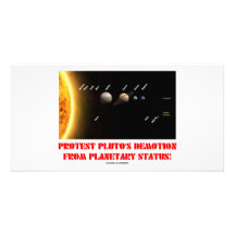Protest-Plutos Degradierung vom planetarischen Sta Bild Karte