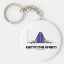 Prüfen Sie immer Ihre Hypothese (statistische Halt Schlüsselanhänger